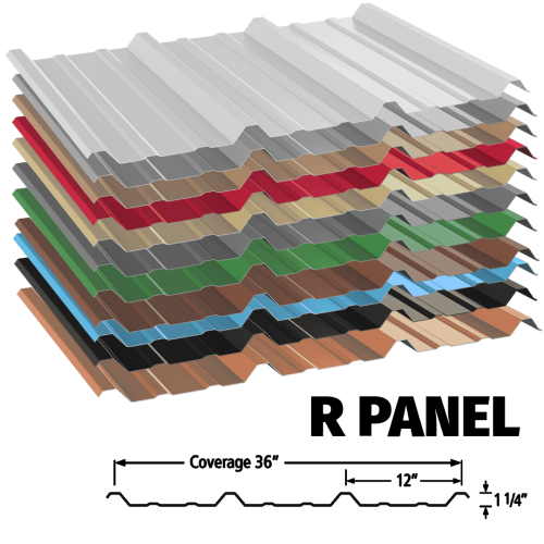 Preformed R Panel Ridge 9_5 / PBR / R Panel | Tampa Corrugated Panel Supplier